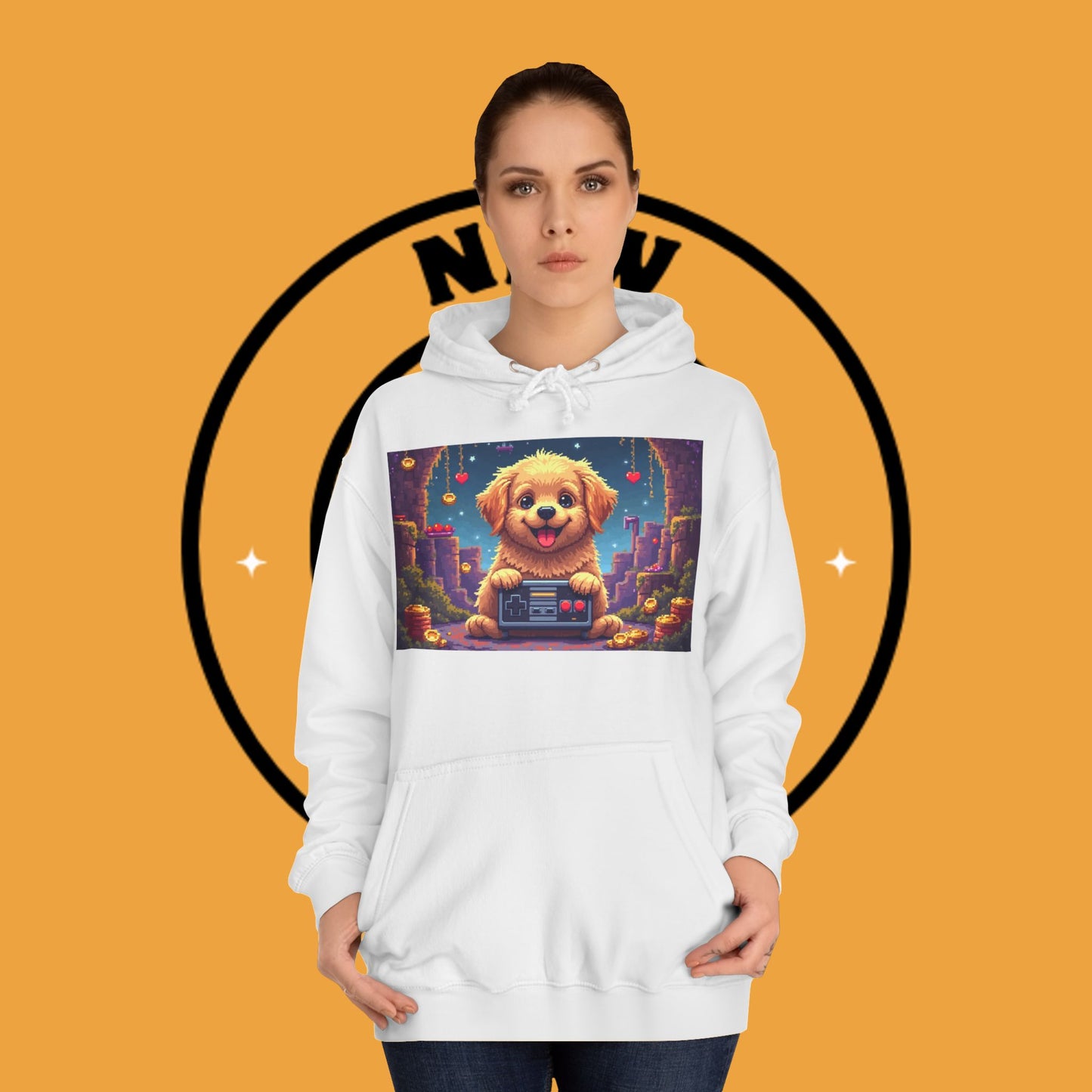 Pixel Pup Gamer Hoodie: Retro Gaming Meets Adorable Fluff