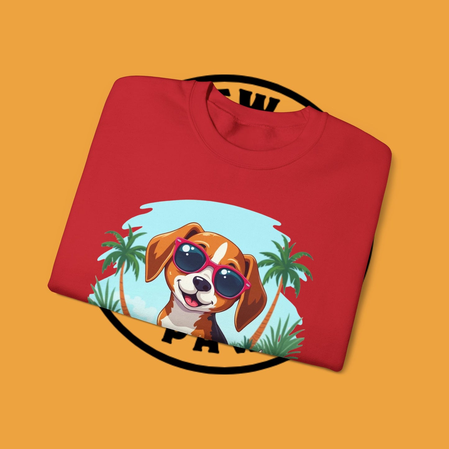 Dog Lover Crewneck Sweatshirt - Beagle surfista - Cool Summer Beagle Surfboard Sweatshirt β Perfect for Beach Vibes!