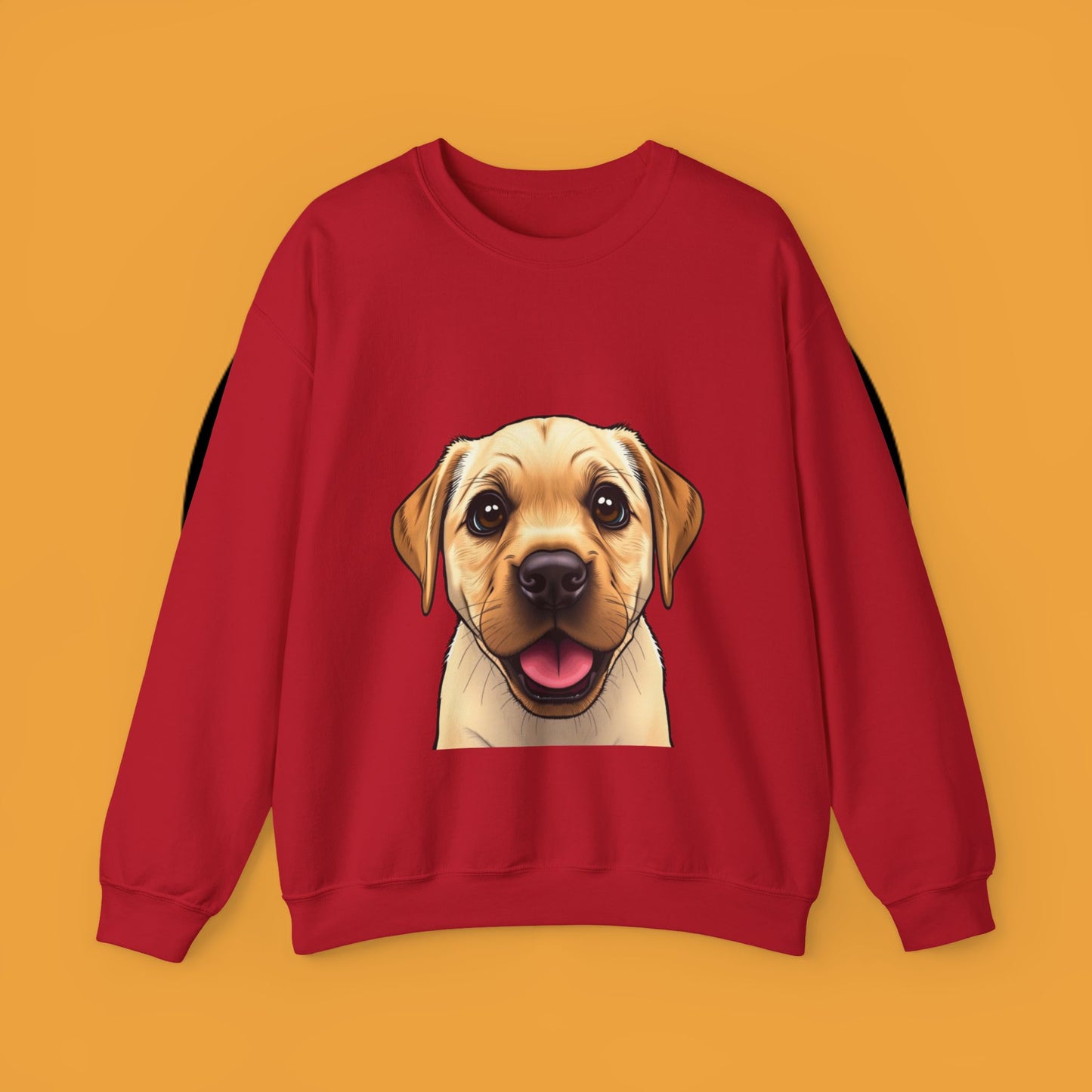 Labrador Puppy Crewneck Sweatshirt - Cartoon Dog Digital Art