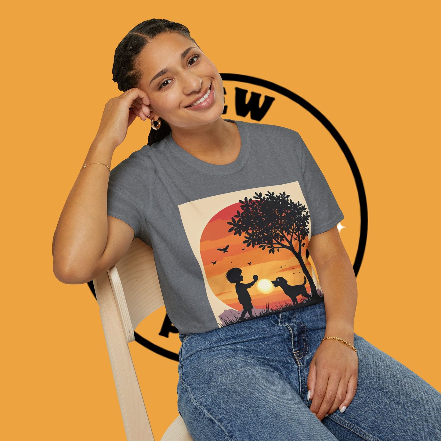 Playing with paws - Dog - Unisex T-Shirt Design - Sunset Playmates π
| Heartwarming Silhouette T-Shirt for Dog Lovers"