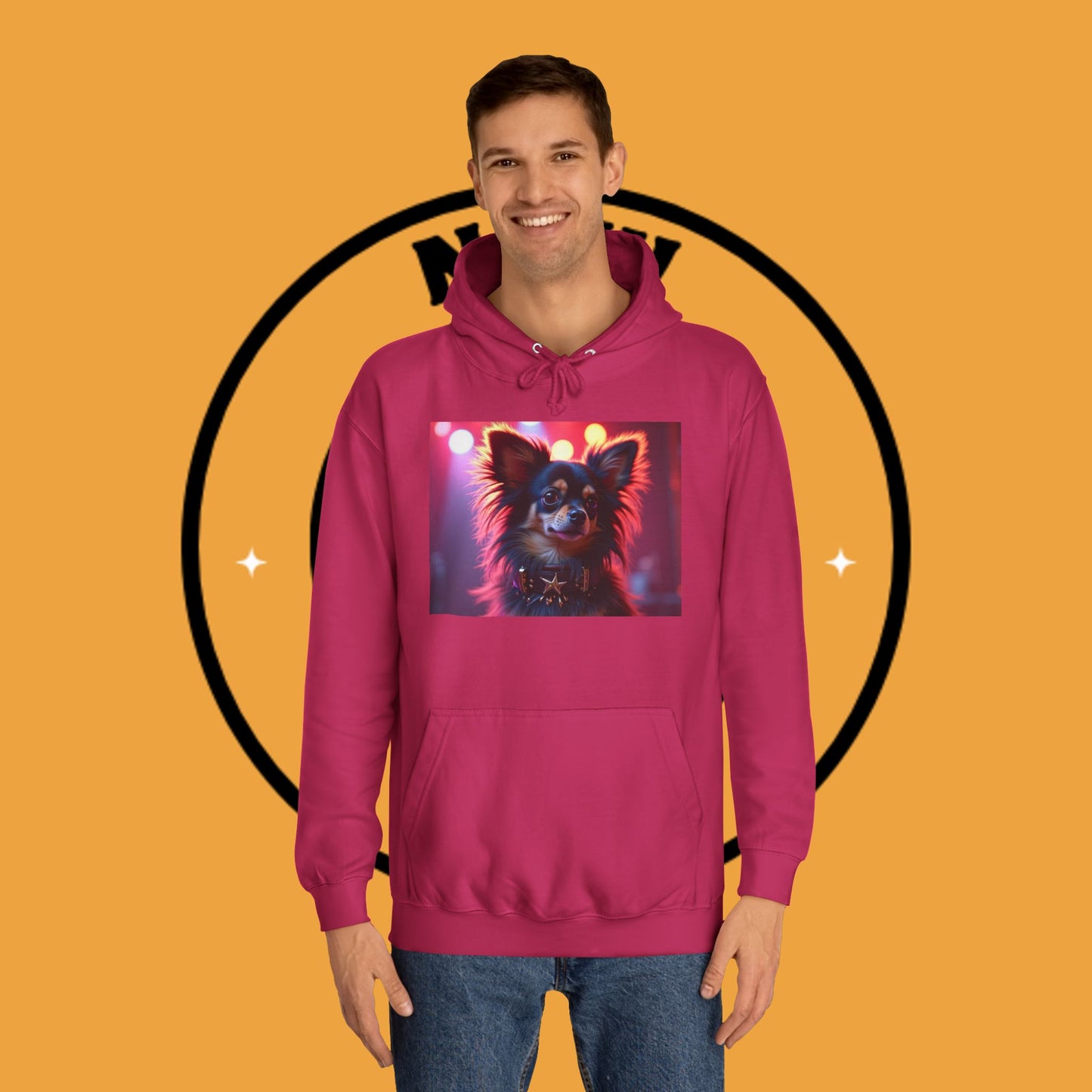 Glamorous Long-Haired Chihuahua Hoodie - Luxury Dog Portrait Pullover