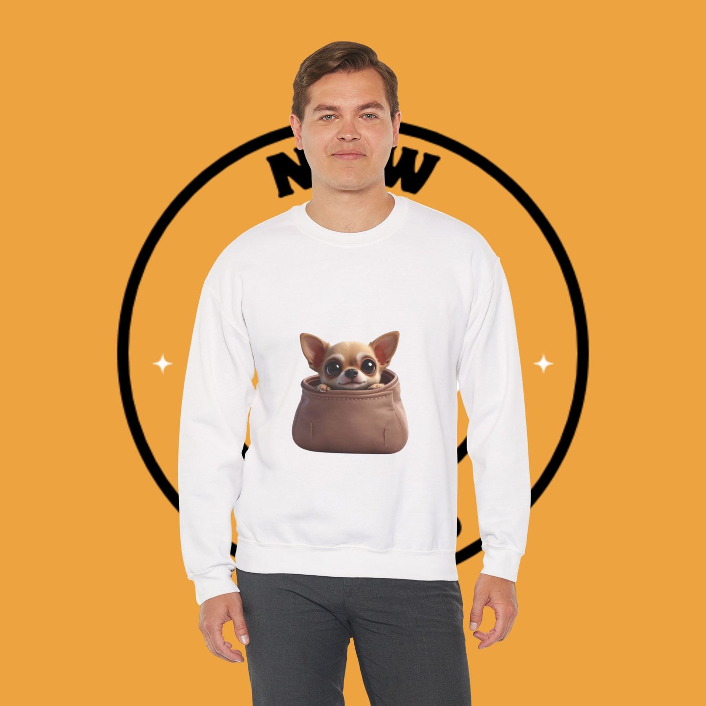 Pocket Chihuahua Sweatshirt - Cute Purse Puppy Design | Small Dog Lover Gift Crewneck