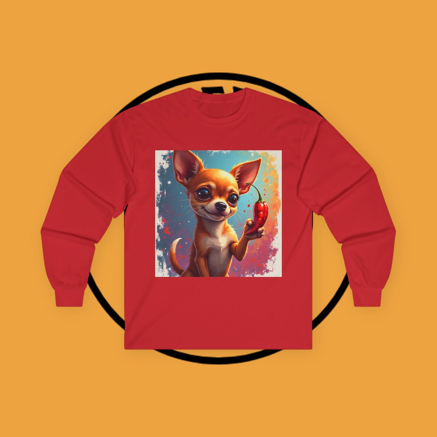 🌶️ Spicy Chihuahua Long Sleeve Tee - Premium Digital Art Design