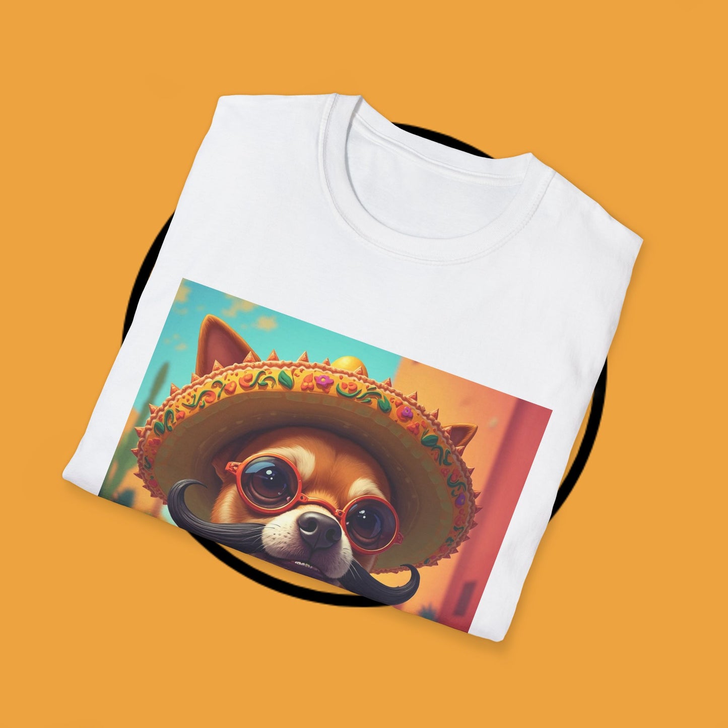 Mexican Mariachi Chihuahua T-Shirt - Cinco de Mayo Dog Art - Festive Sombrero Pet Tee - Cultural Celebration Shirt