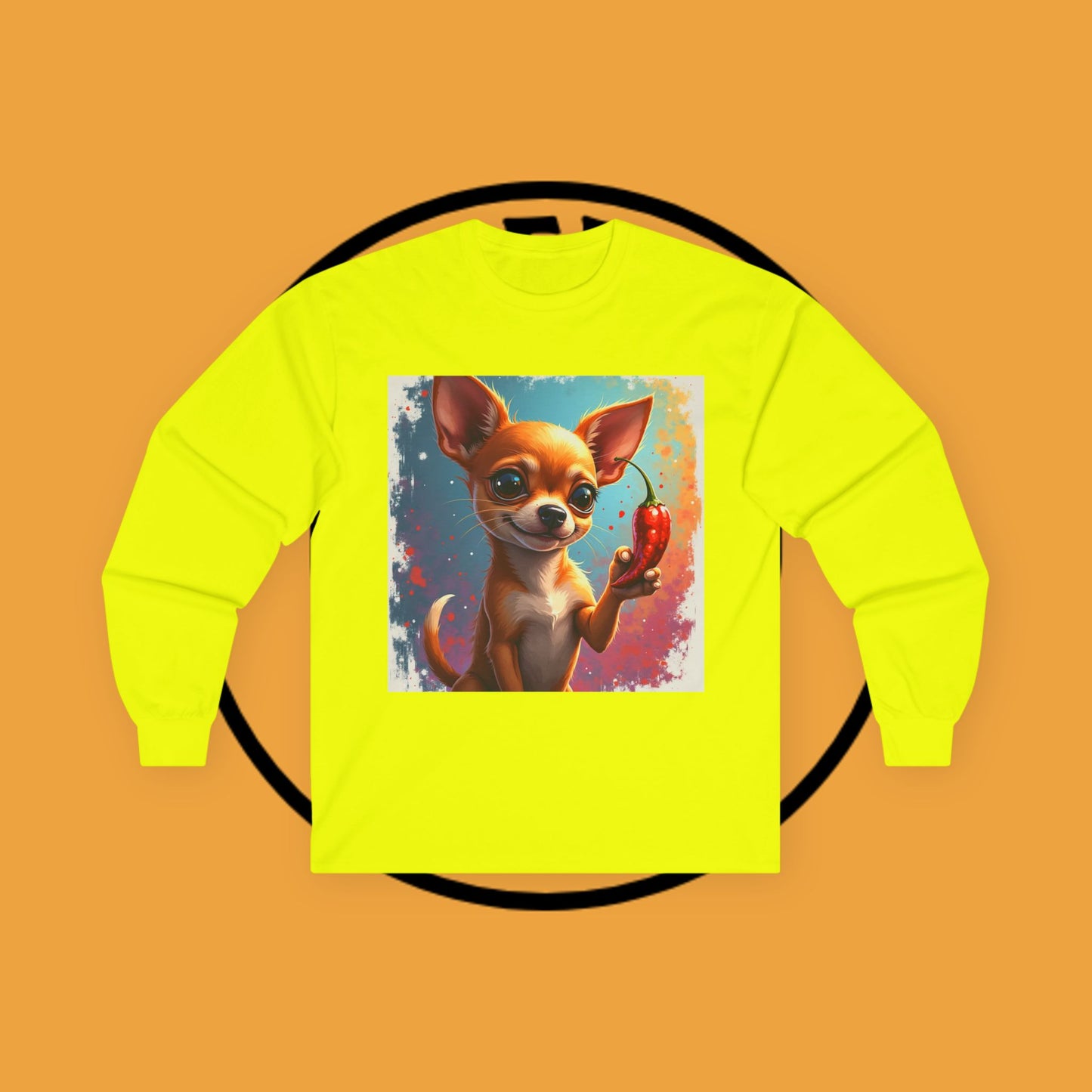 🌶️ Spicy Chihuahua Long Sleeve Tee - Premium Digital Art Design