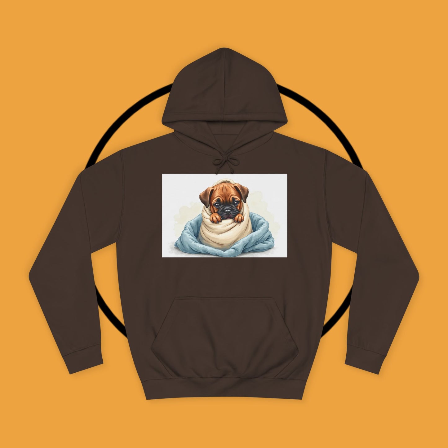Cozy Boxer Puppy in Blanket Hoodie | Cute Dog Comfort Wear | Lazy Day Pet Apparel | Snuggle Vibes