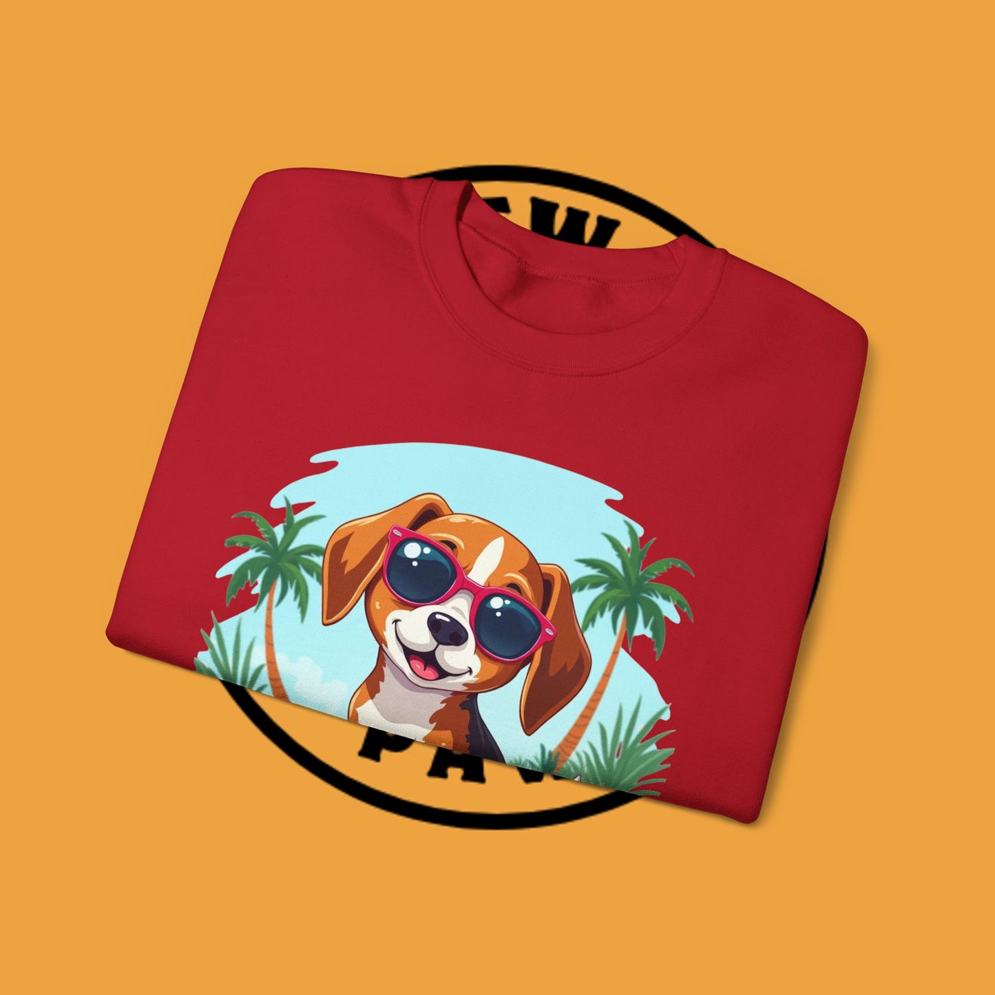 Dog Lover Crewneck Sweatshirt - Beagle surfista - Cool Summer Beagle Surfboard Sweatshirt β Perfect for Beach Vibes!