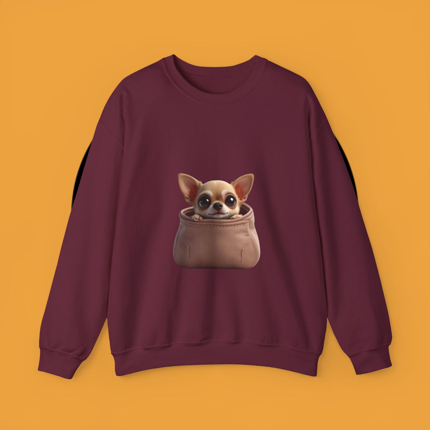 Pocket Chihuahua Sweatshirt - Cute Purse Puppy Design | Small Dog Lover Gift Crewneck