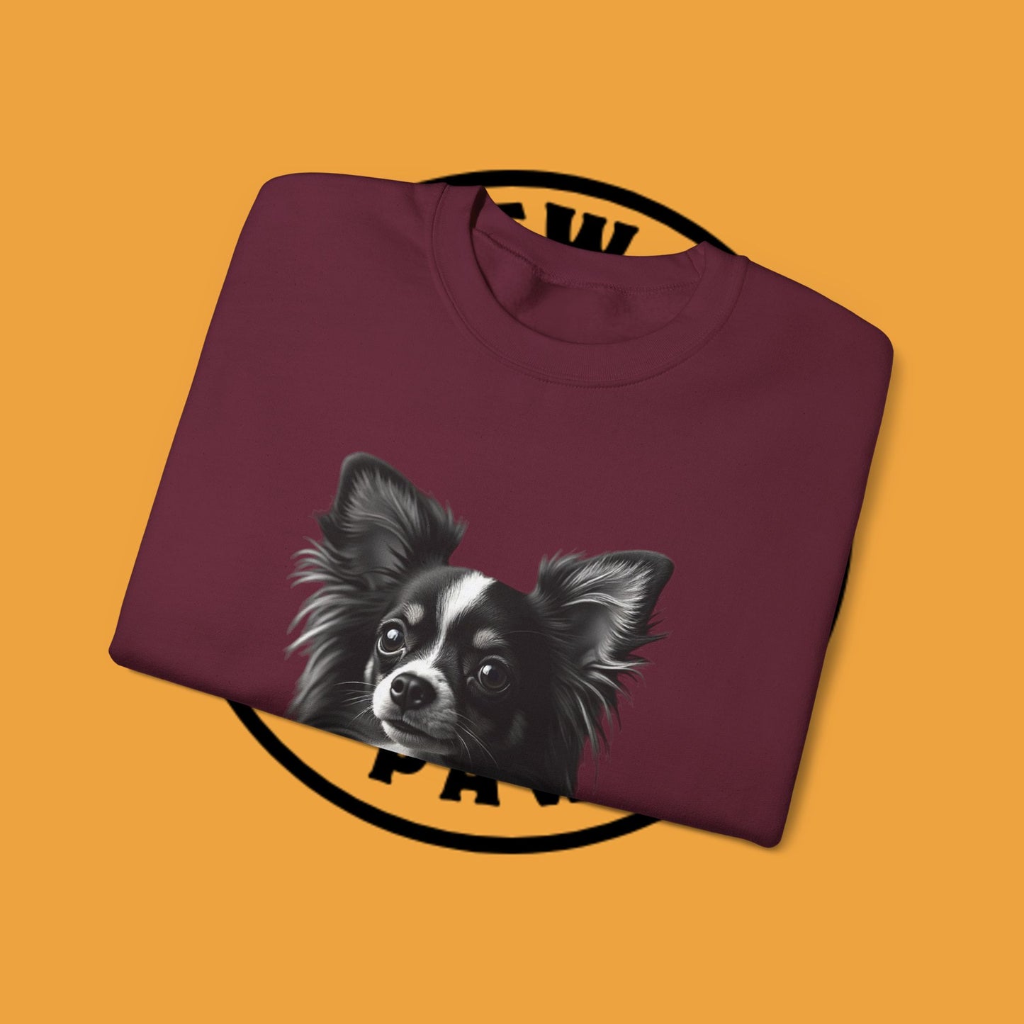 Vintage Chihuahua Portrait Sweatshirt | Black White Dog Photography | Classic Pet Art Design