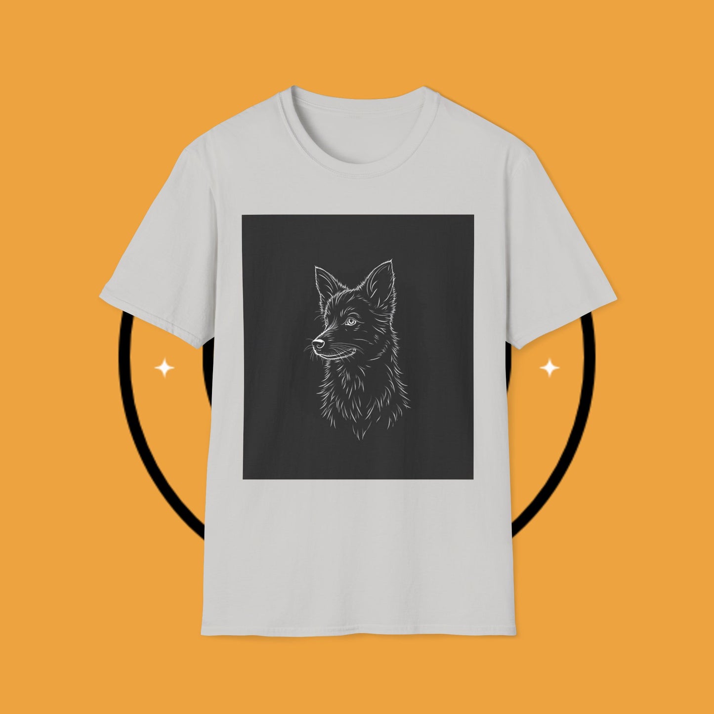 Premium Border Collie Portrait T-Shirt - Minimalist Black & White Design | Dog Lover Graphic Tee