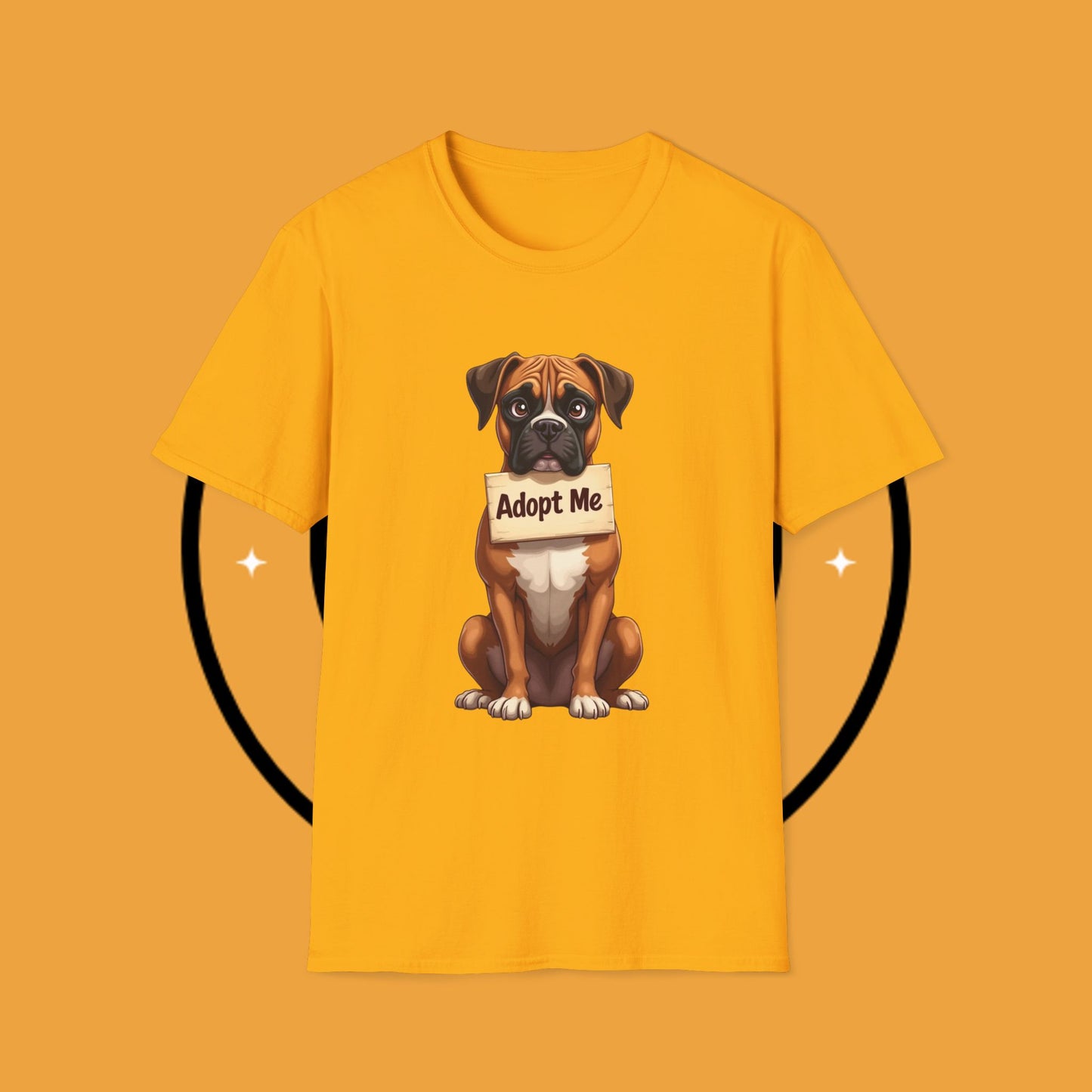 Adopt Me Boxer Dog T-Shirt - Cute Animal Rescue Awareness Tee for Dog Lovers