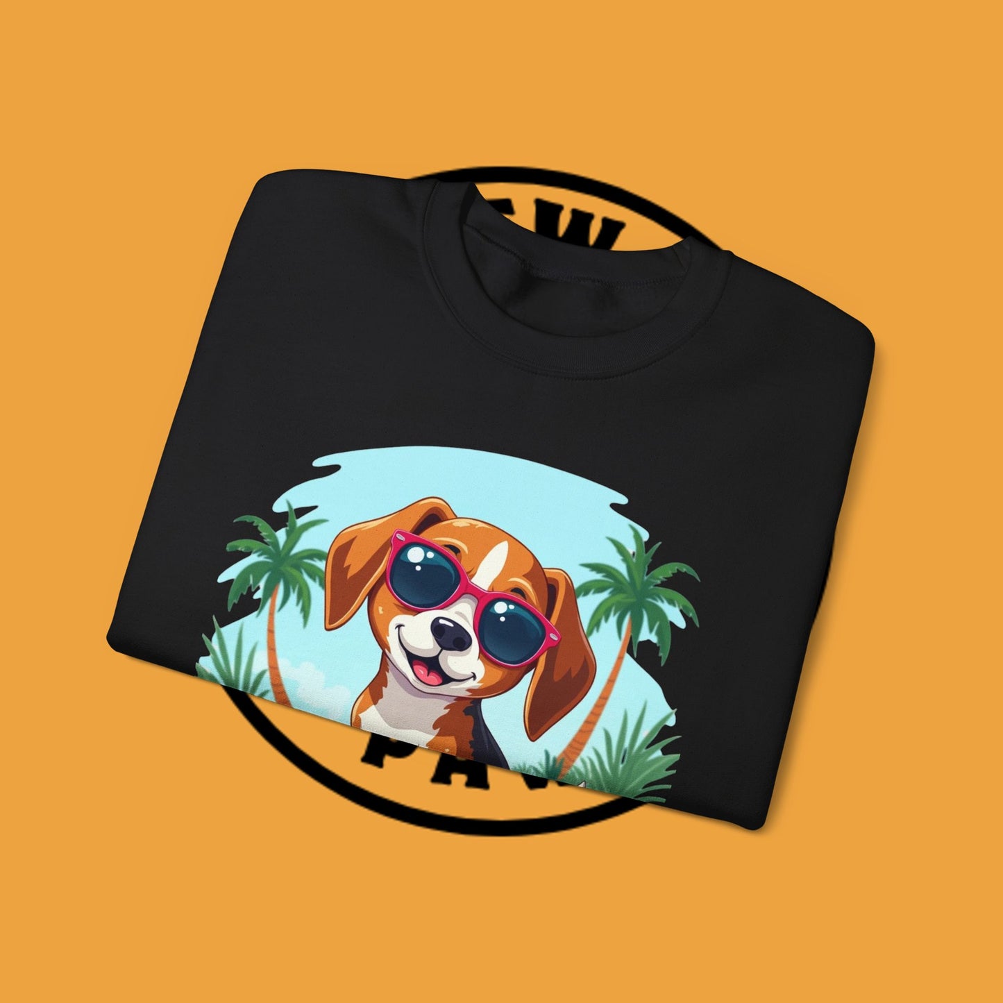 Dog Lover Crewneck Sweatshirt - Beagle surfista - Cool Summer Beagle Surfboard Sweatshirt β Perfect for Beach Vibes!