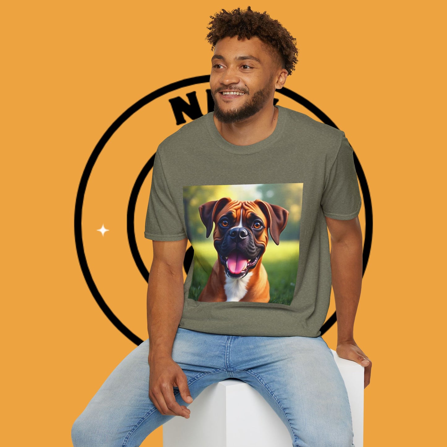"Happy Boxer Pure Joy" Premium T-Shirt / Smiling Puppy Joy Tee Gift