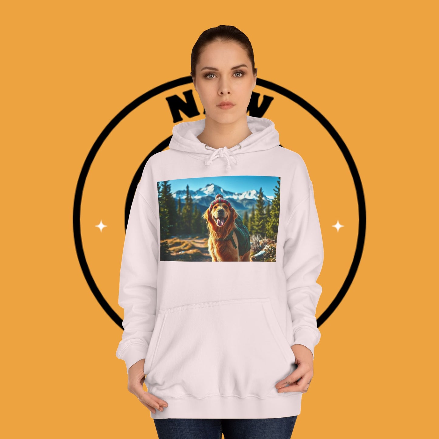 Adventure Awaits – Golden Retriever Mountain Hike Hoodie - Unisex Hoodies