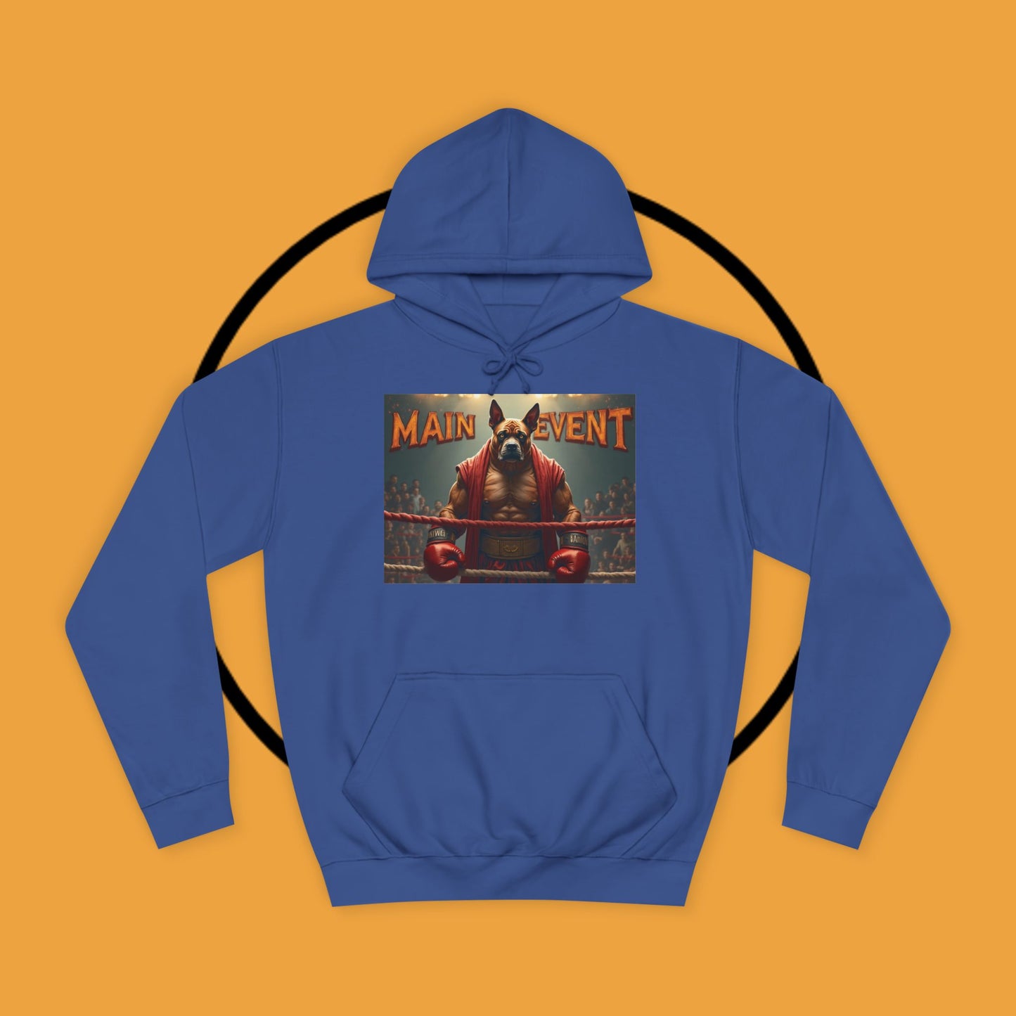 Boxing Boxer Dog Hoodie | Main Event Champion | Funny Fighting Dog Gift | Sports Pet Apparel