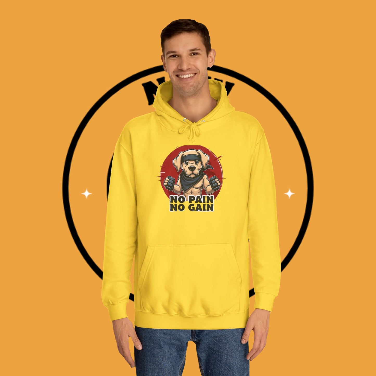 No Pain, No Gain – Motivational Workout Dog Hoodie - Unisex Hoodies