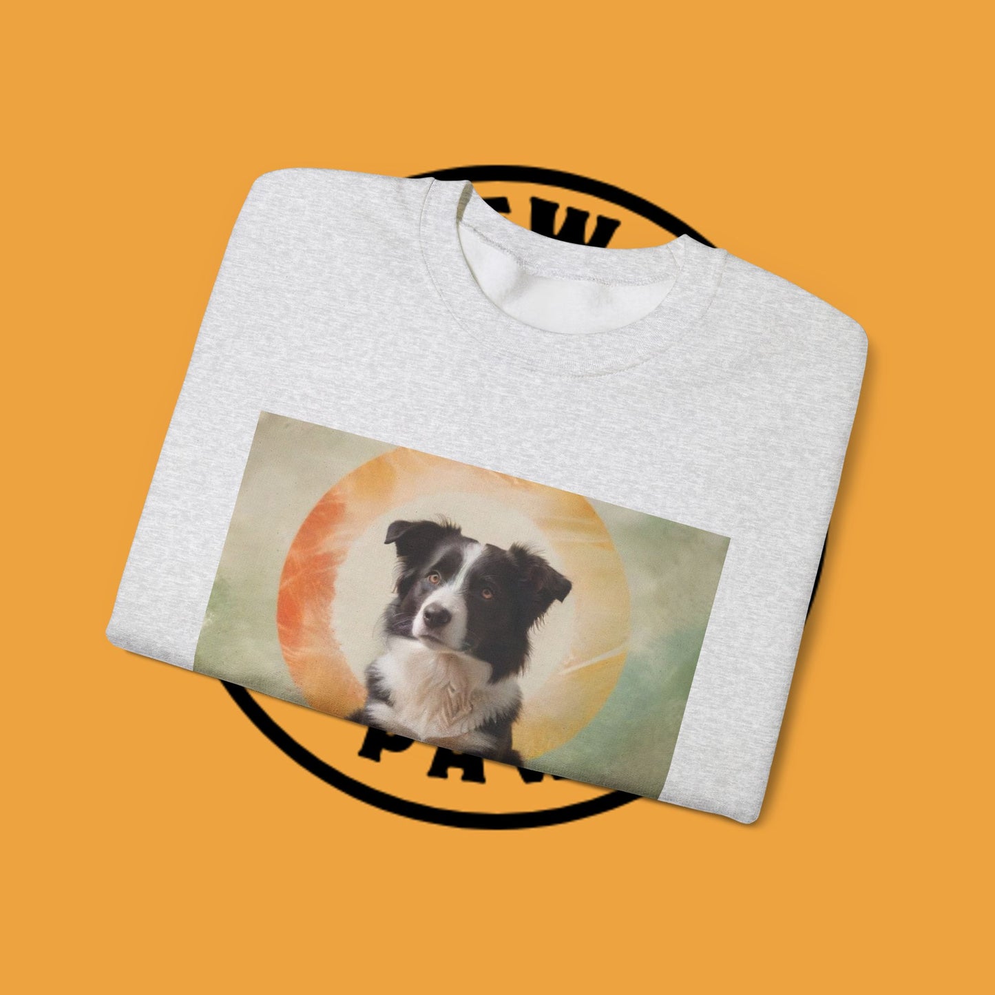 Zen Border Collie Yoga Dog Crewneck Sweatshirt - Meditation Pet Lover Gift | Spiritual Animal Art