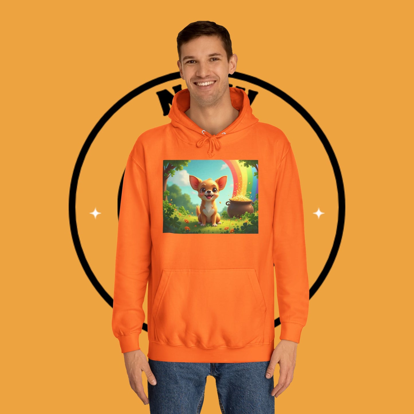 Lucky Rainbow Chihuahua Hoodie - St. Patrick's Day Magical Puppy Sweatshirt
