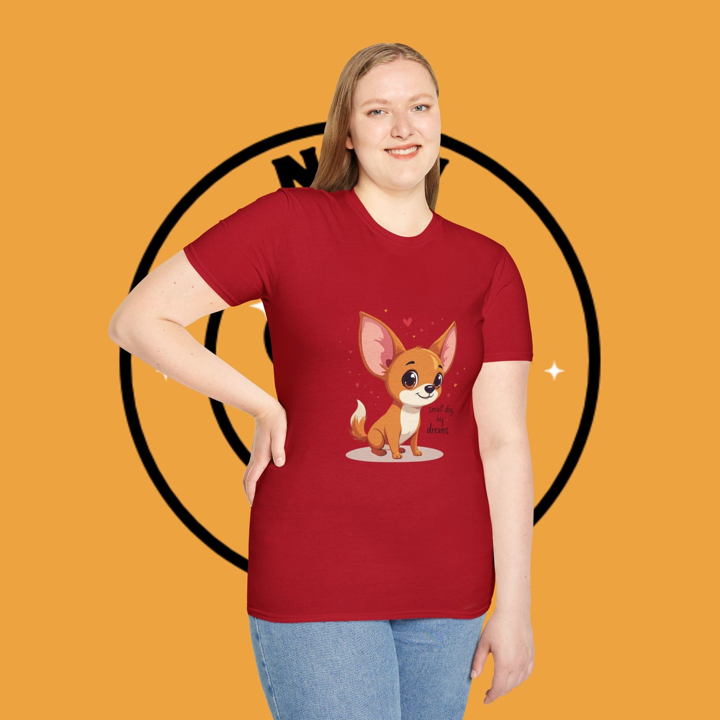 Small Dog Big Dreams Chihuahua T-Shirt - Inspirational Quote Pet Lover Tee | Motivational Puppy Shirt