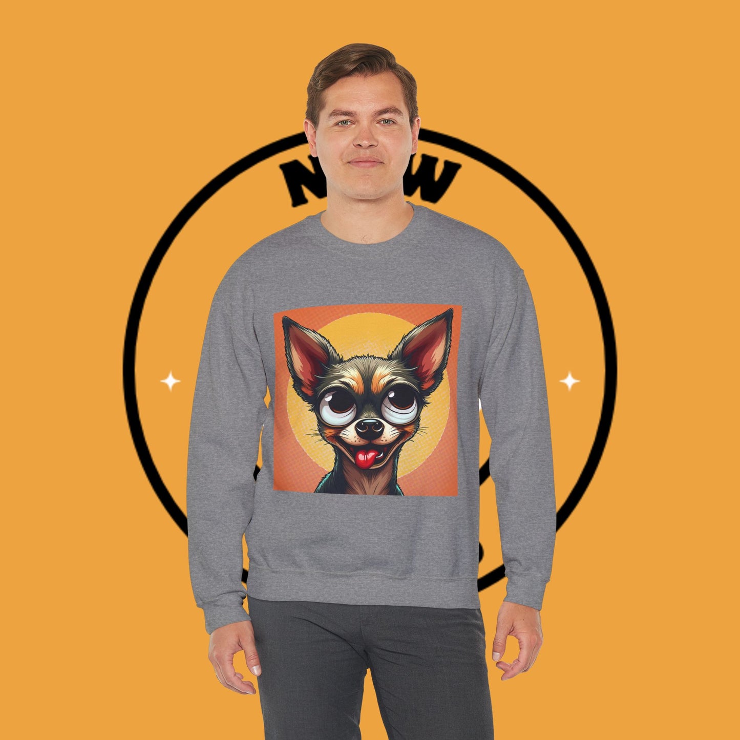 Cute Chihuahua Crewneck Sweatshirt - Funny Dog Lover Gift | Adorable Pet Portrait Pullover