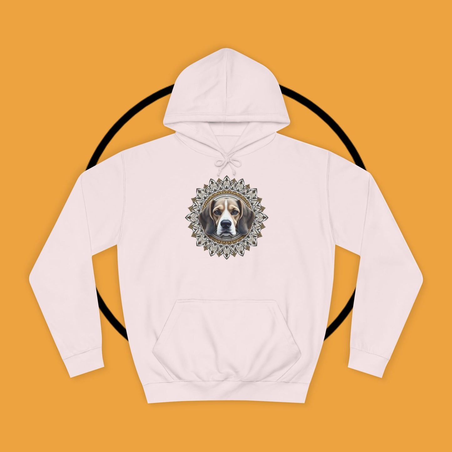 🕉️ Sacred Beagle Mandala Hoodie - Where Spirituality Meets Canine Love! ✨Royal Beagle Mandala Hoodie 🐾✨- Unisex Hoodie