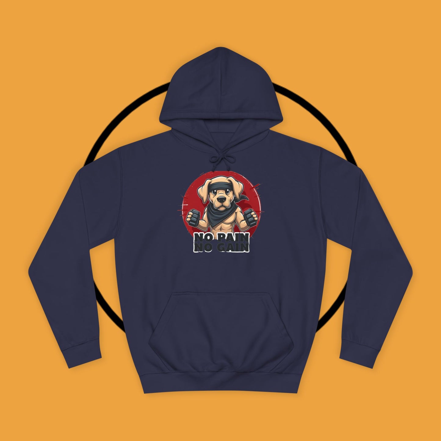No Pain, No Gain – Motivational Workout Dog Hoodie - Unisex Hoodies