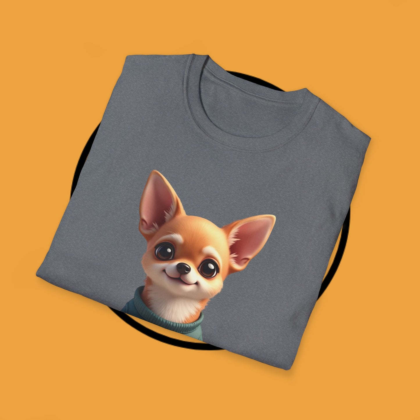 No Bad Vibes Chihuahua T-Shirt - Positive Energy Dog Art - Peace Symbol Pet Tee - Mental Health Wellness Shirt
