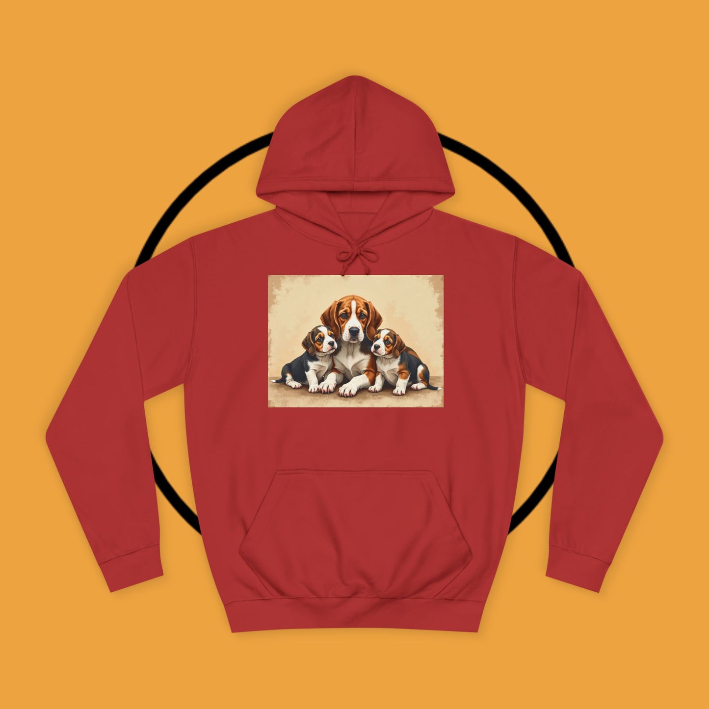 π¨βπ©βπ§βπ¦ Beagle Family Portrait Hoodie - Love Multiplied by Three! πΎ - Unisex Hoodie