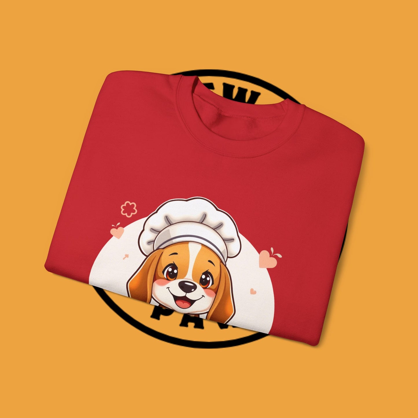 Chef Dog Crewneck Sweatshirt - Kawaii Beagle Design with Chef Hat
