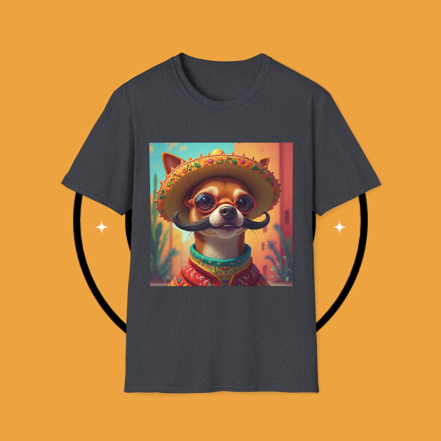 Mexican Mariachi Chihuahua T-Shirt - Cinco de Mayo Dog Art - Festive Sombrero Pet Tee - Cultural Celebration Shirt