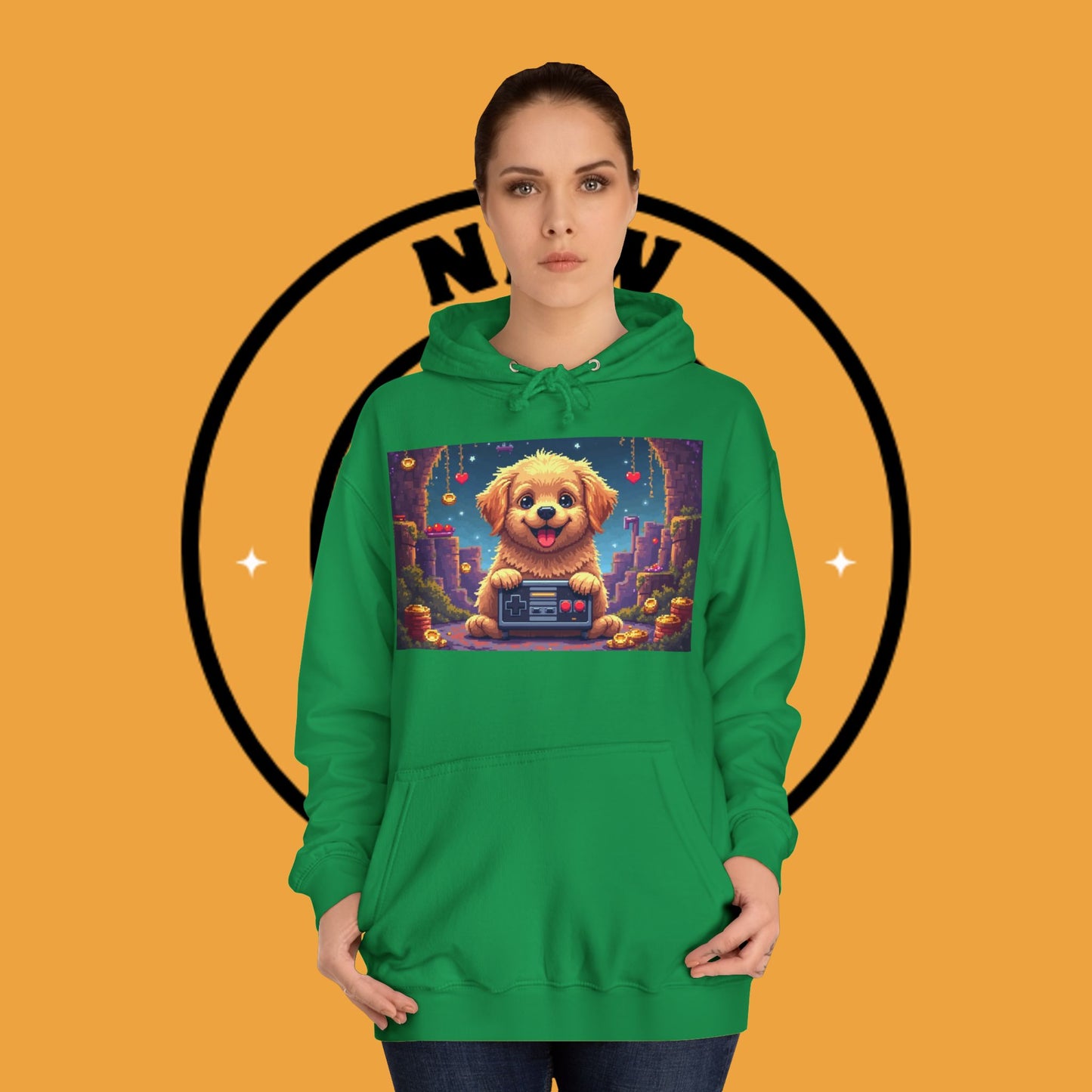 Pixel Pup Gamer Hoodie: Retro Gaming Meets Adorable Fluff