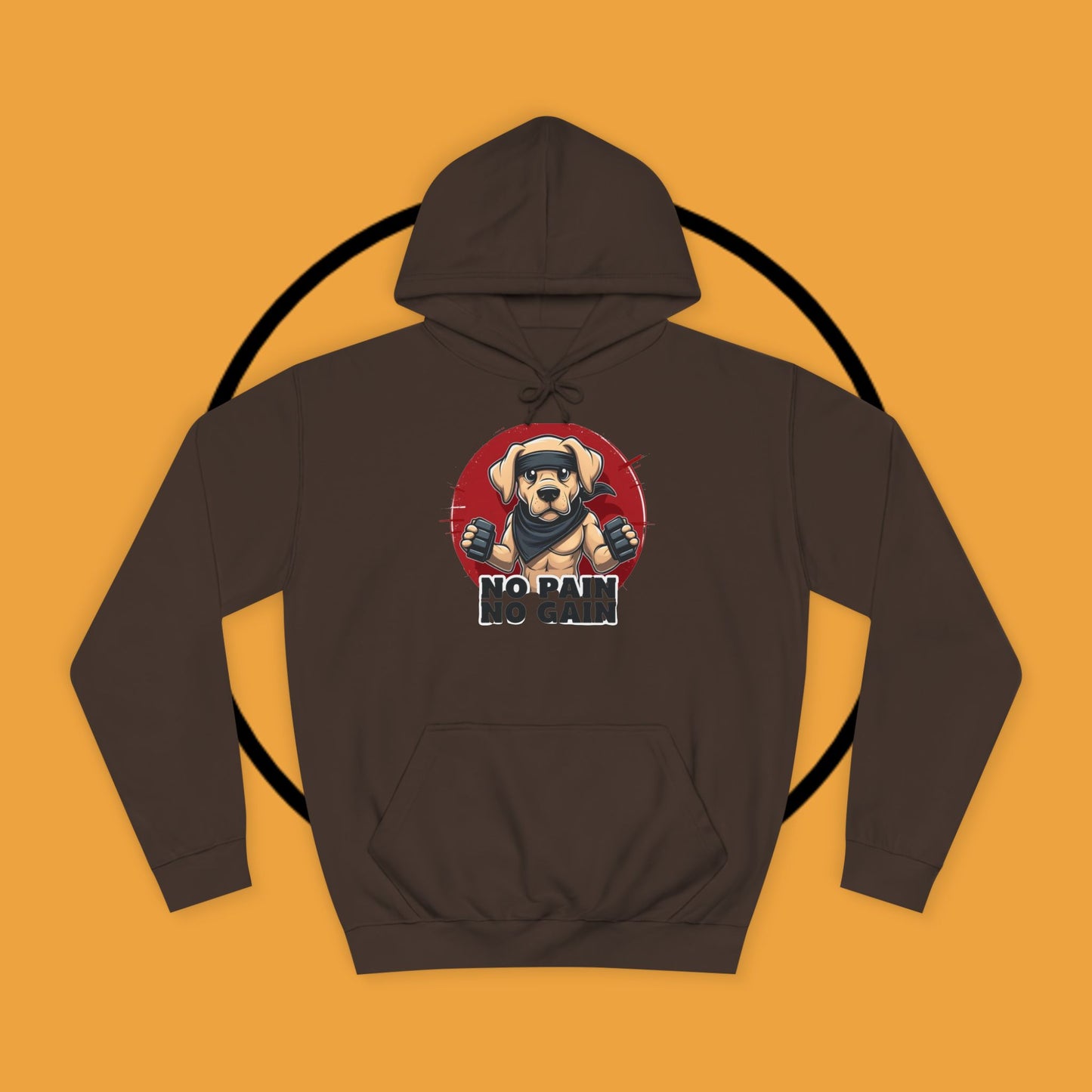 No Pain, No Gain – Motivational Workout Dog Hoodie - Unisex Hoodies