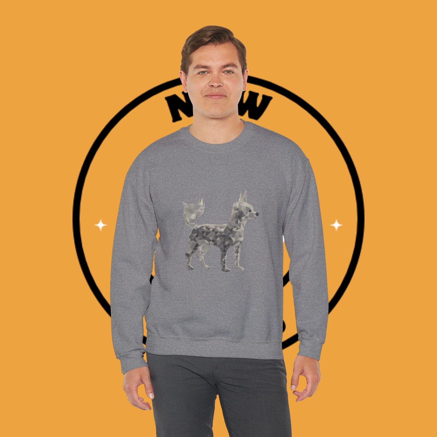 Geometric Chihuahua Sweatshirt | Low Poly Dog Art Crewneck | Modern Pet Lover Gift