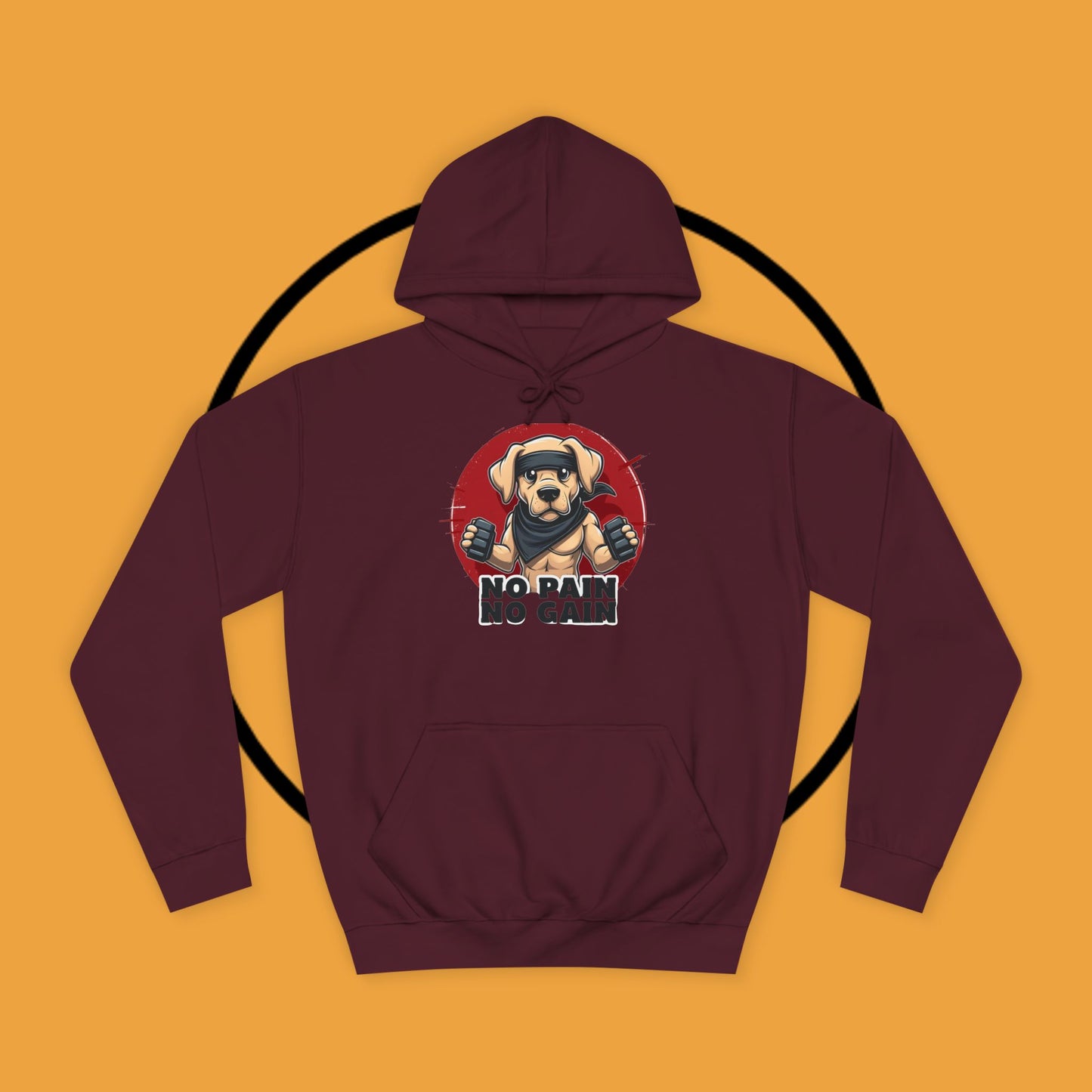 No Pain, No Gain – Motivational Workout Dog Hoodie - Unisex Hoodies