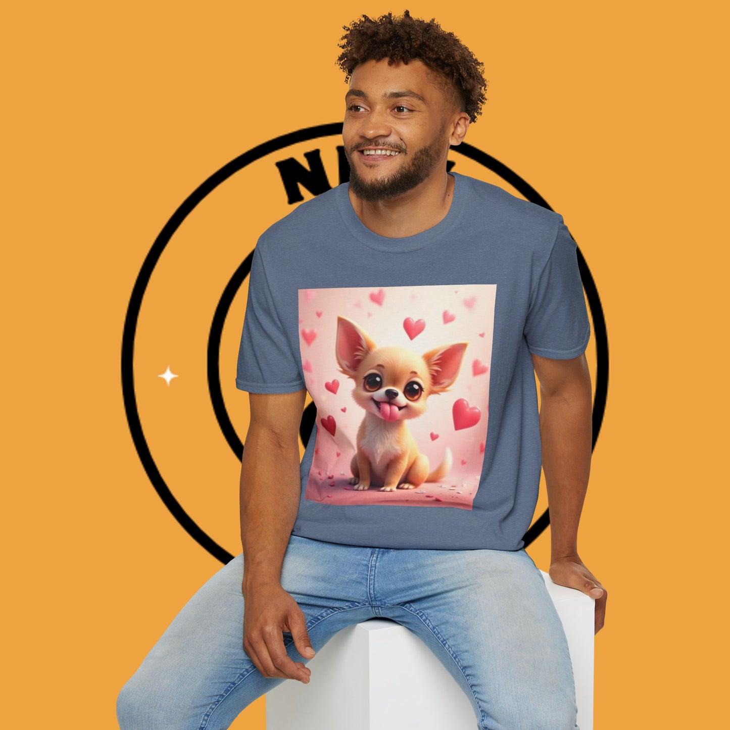 Cute Chihuahua Puppy Love Heart T-Shirt - Funny Dog Lover Gift Tee | Kawaii Pet Apparel