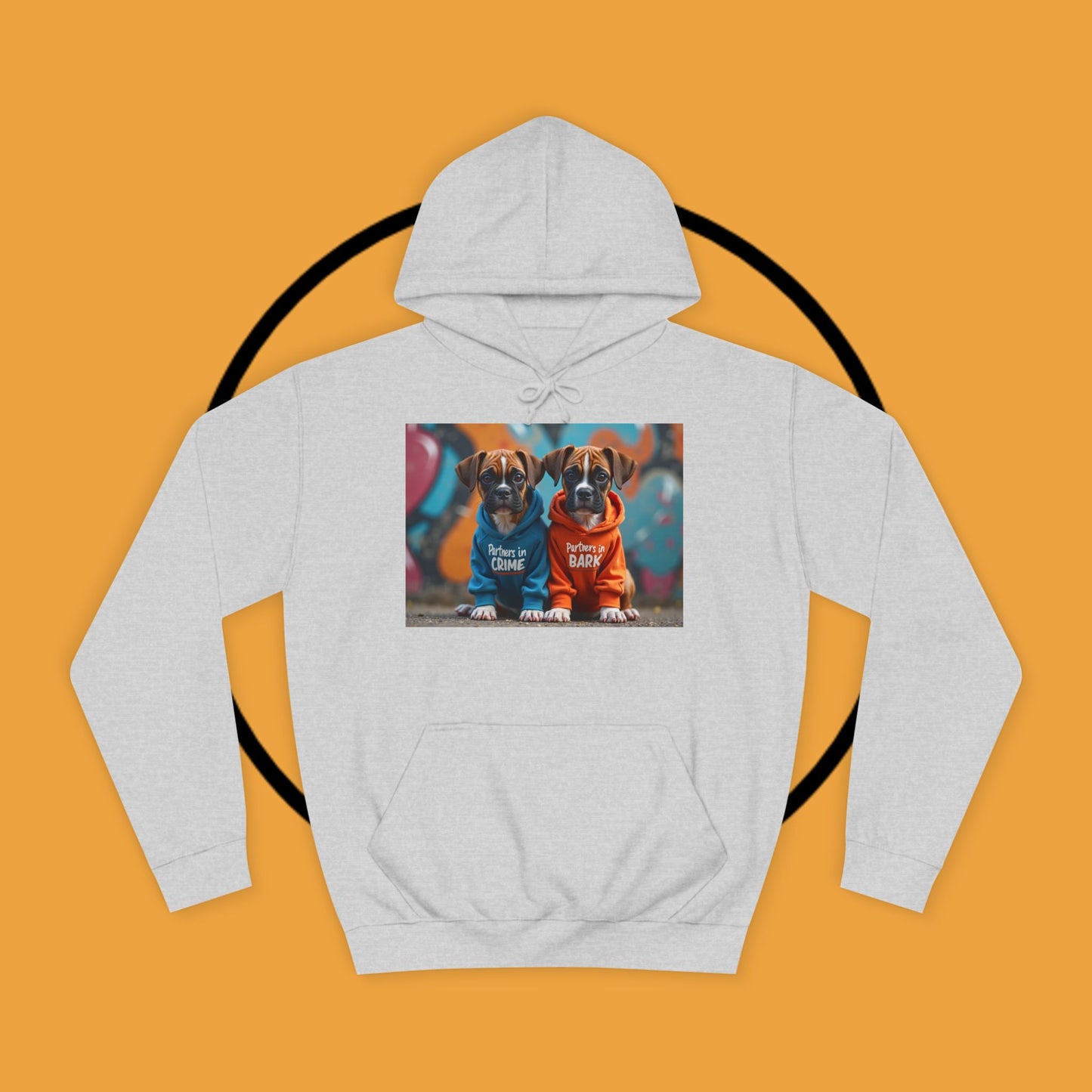 Partners in Crime & Bark Boxer Hoodie | Best Friends Dog Gift | Matching Pet Apparel | Friendship Goals