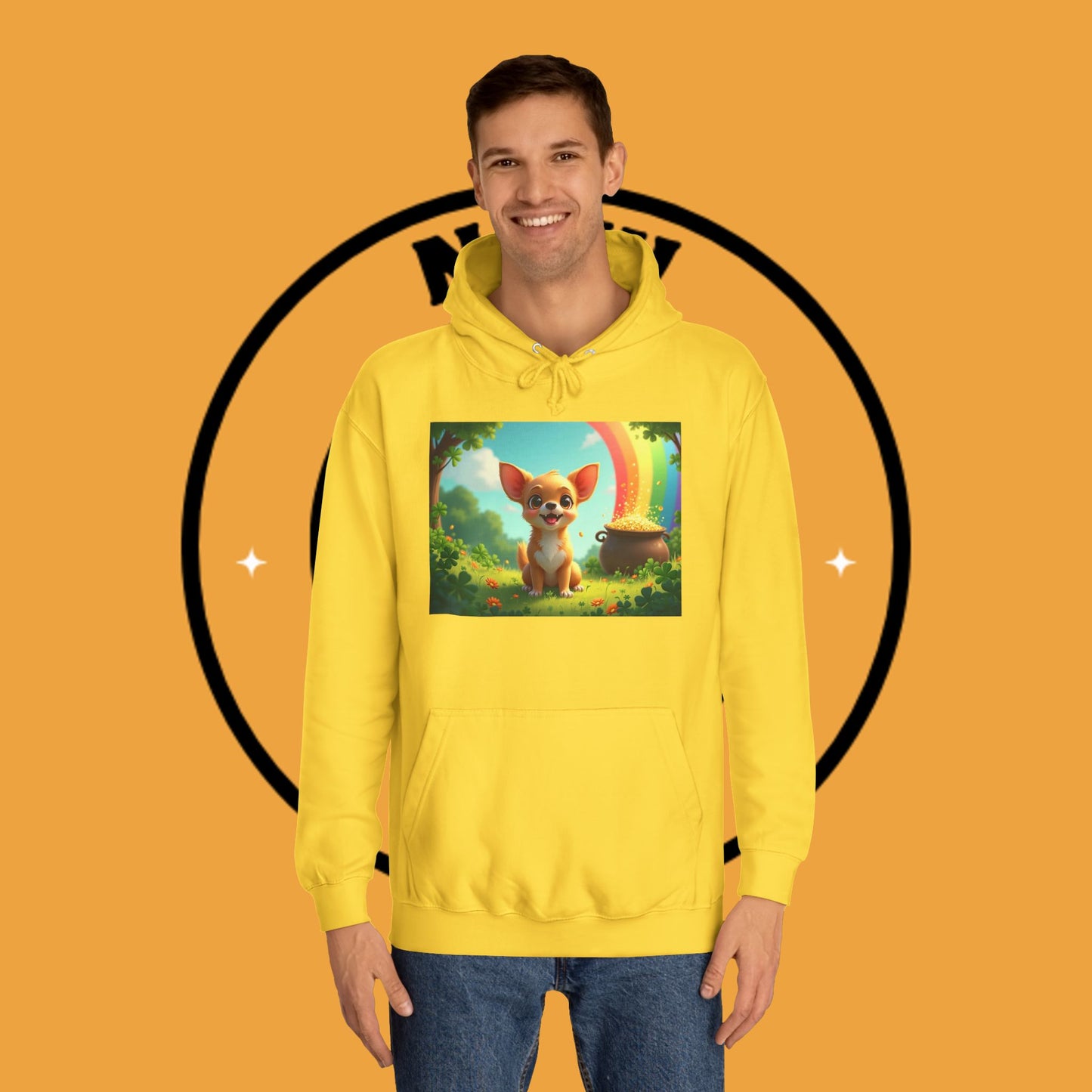 Lucky Rainbow Chihuahua Hoodie - St. Patrick's Day Magical Puppy Sweatshirt