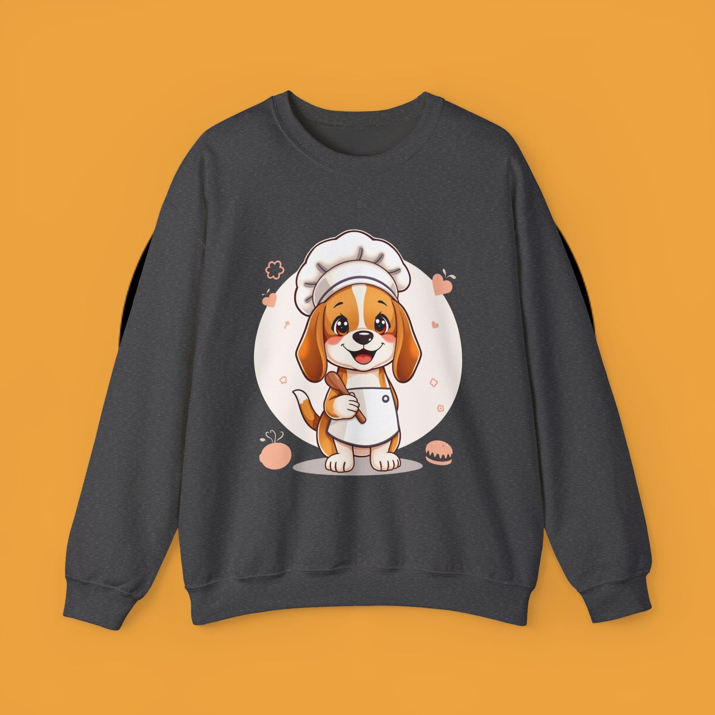 Chef Dog Crewneck Sweatshirt - Kawaii Beagle Design with Chef Hat