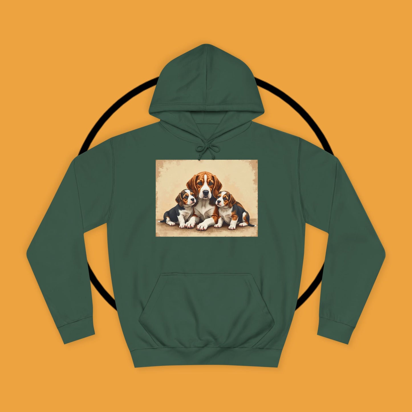 π¨βπ©βπ§βπ¦ Beagle Family Portrait Hoodie - Love Multiplied by Three! πΎ - Unisex Hoodie