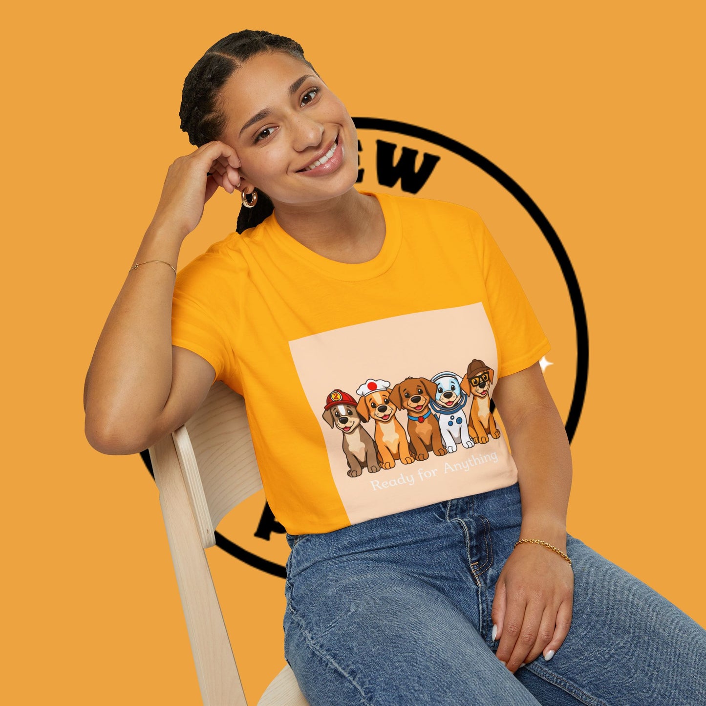 Puppy Professionals ๐พ | Ready for Anything T-Shirt for Career - Curious Canine Lovers - Unisex T-Shirt Design