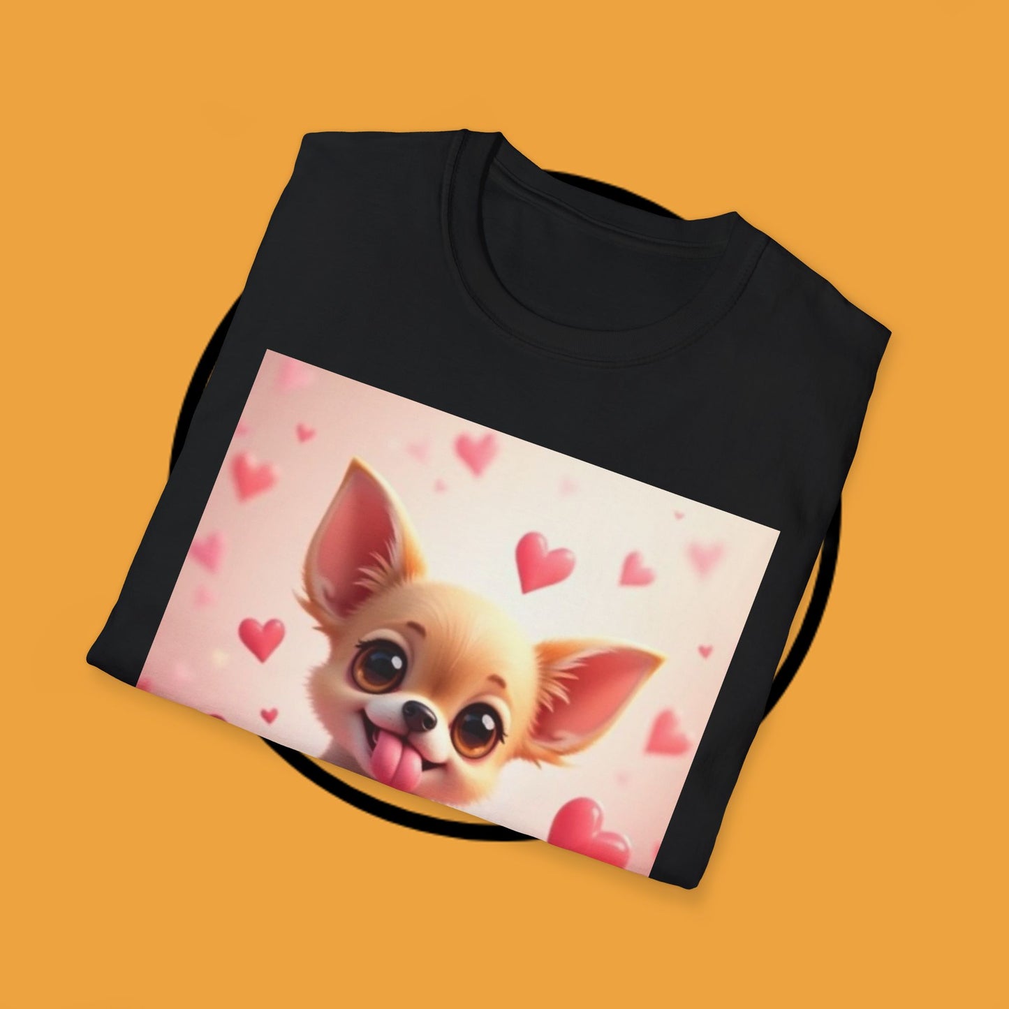 Cute Chihuahua Puppy Love Heart T-Shirt - Funny Dog Lover Gift Tee | Kawaii Pet Apparel