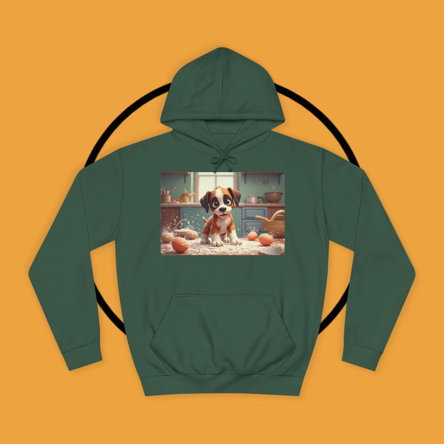 Adorable Mischievous Boxer Puppy Hoodie - Cute Kitchen Chaos Design | Dog Lover Gift