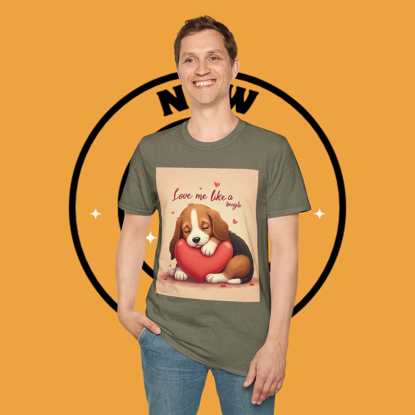 "Love Me Like a Beagle" Valentine's Day T-Shirt - Cute Dog Lover Gift | Romantic Puppy Heart Tee