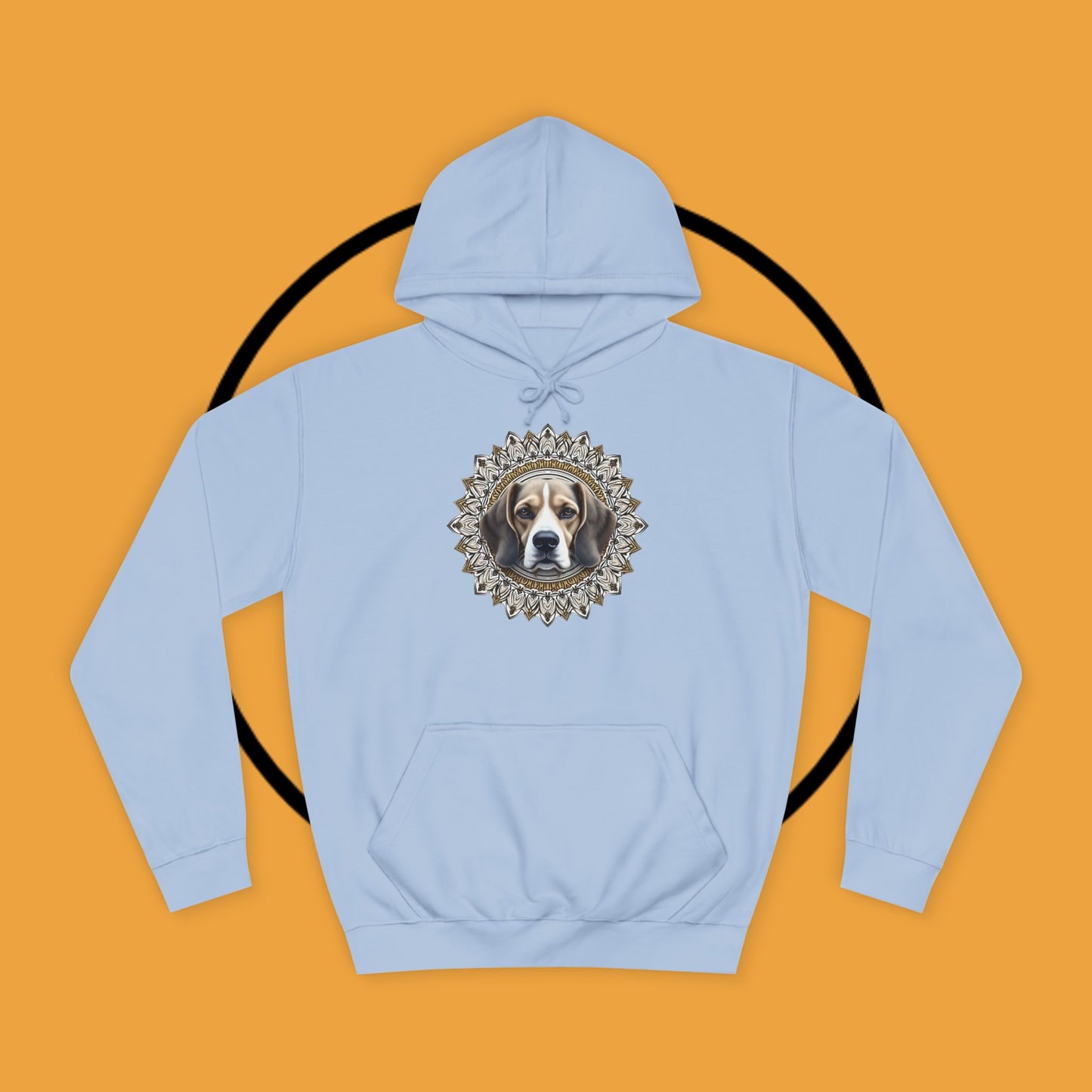 🕉️ Sacred Beagle Mandala Hoodie - Where Spirituality Meets Canine Love! ✨Royal Beagle Mandala Hoodie 🐾✨- Unisex Hoodie