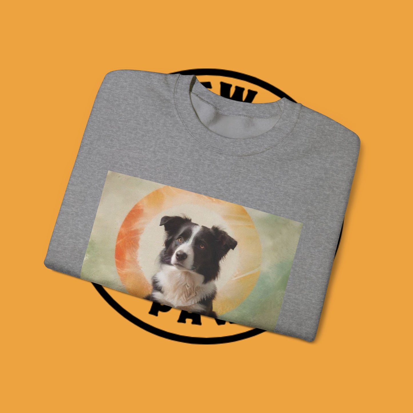 Zen Border Collie Yoga Dog Crewneck Sweatshirt - Meditation Pet Lover Gift | Spiritual Animal Art