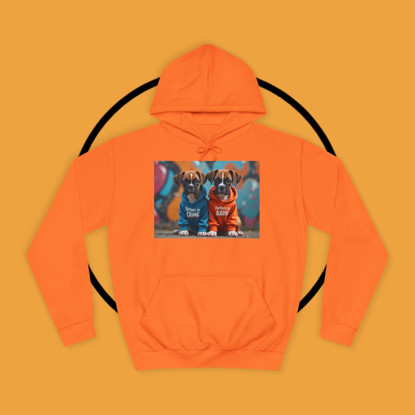 Partners in Crime & Bark Boxer Hoodie | Best Friends Dog Gift | Matching Pet Apparel | Friendship Goals