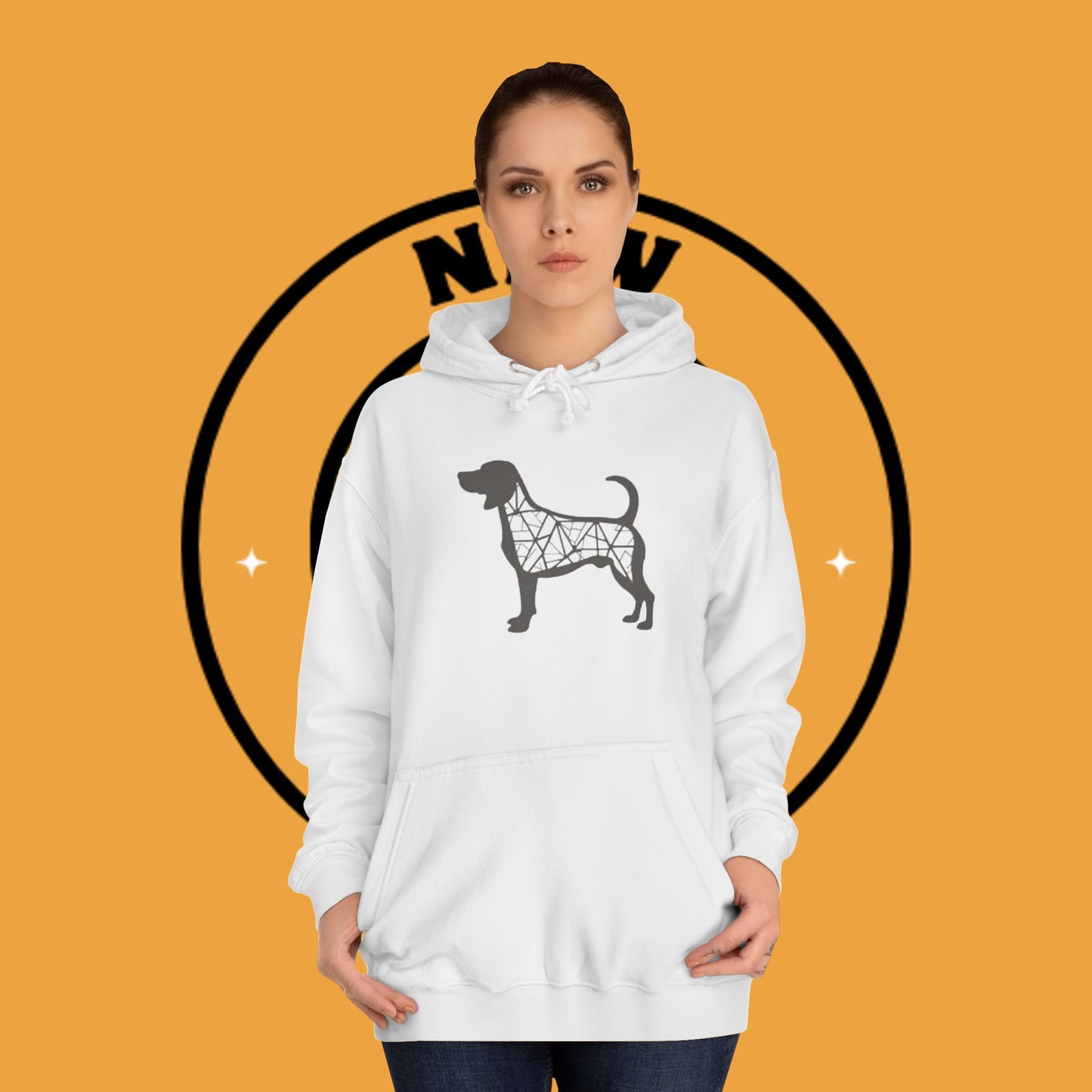 πΊ Geometric Beagle Hoodie - Modern Art Meets Canine Love! π¨ - Unisex Hoodie