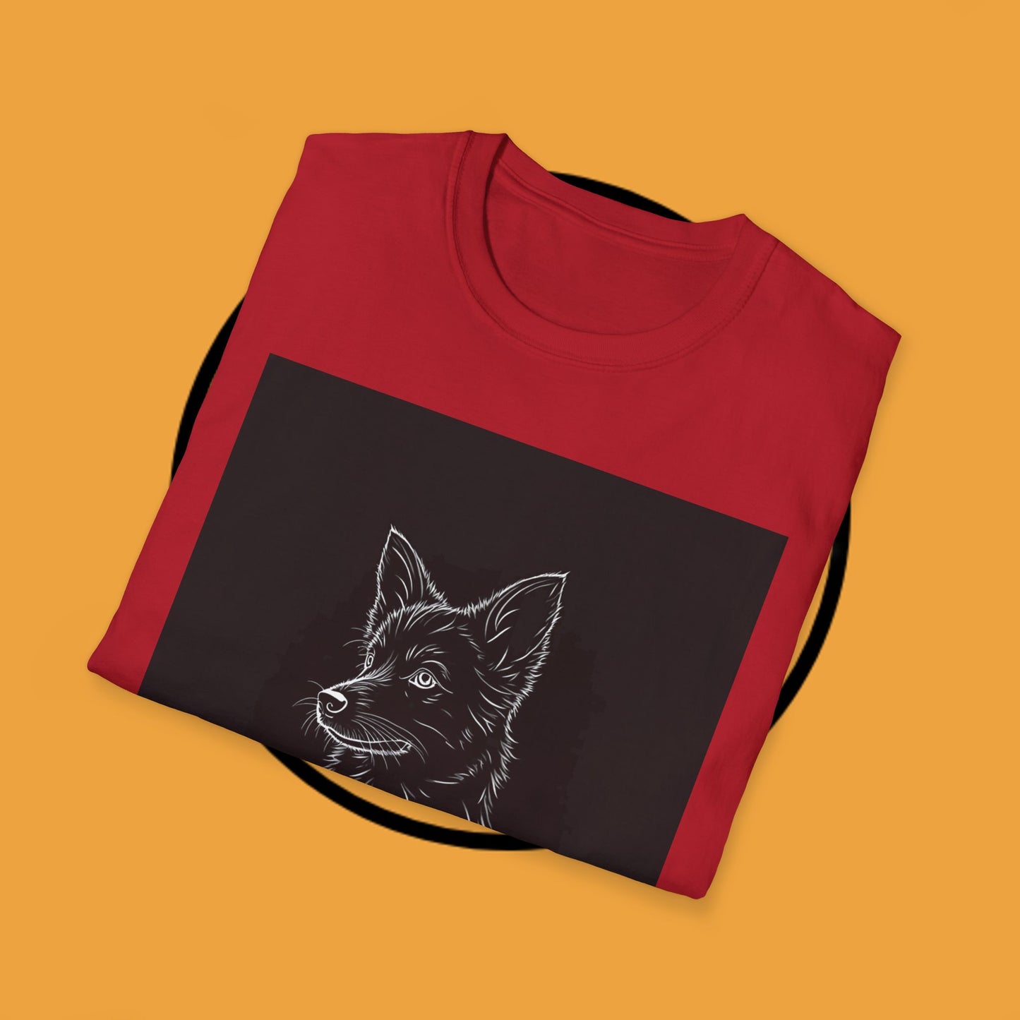 Premium Border Collie Portrait T-Shirt - Minimalist Black & White Design | Dog Lover Graphic Tee