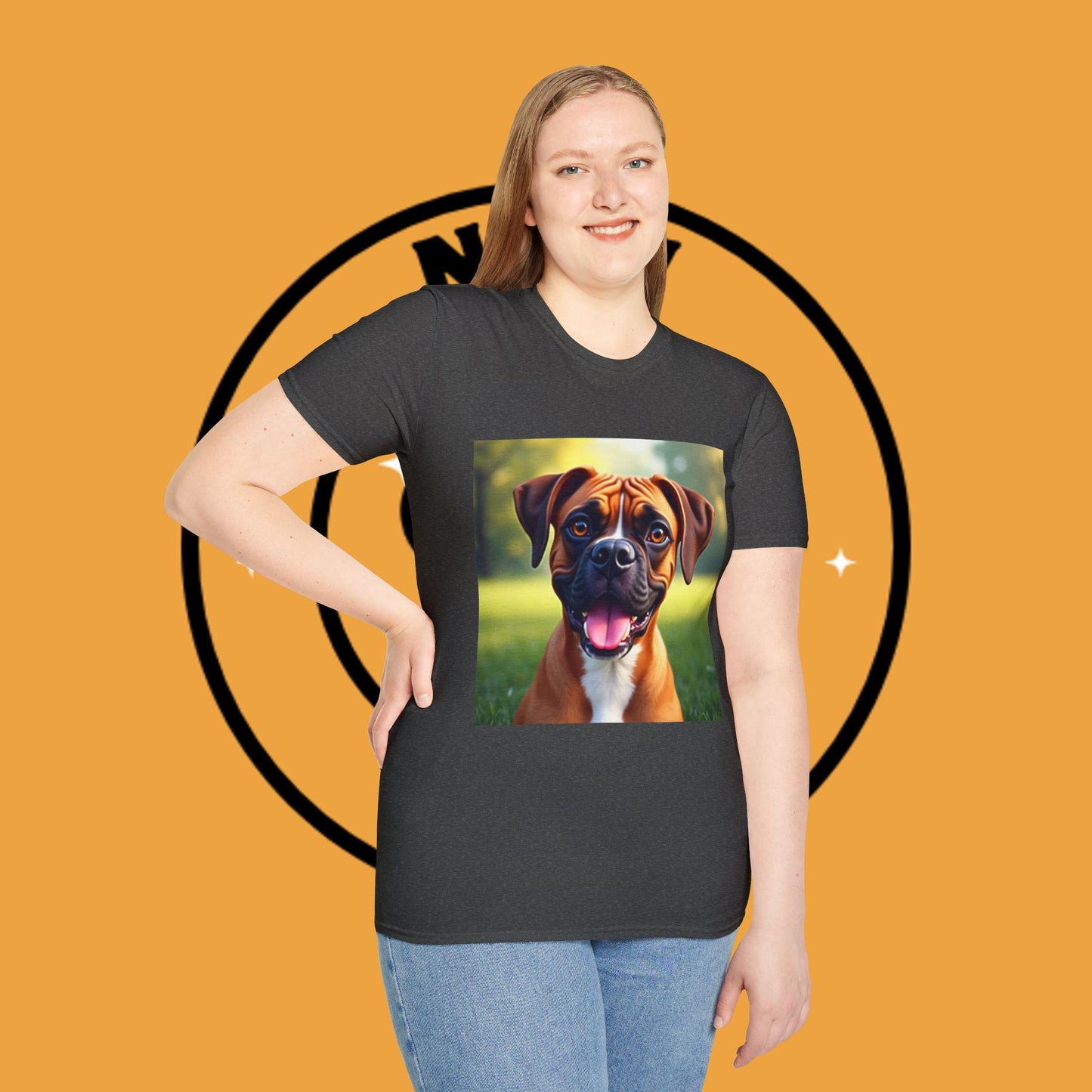"Happy Boxer Pure Joy" Premium T-Shirt / Smiling Puppy Joy Tee Gift