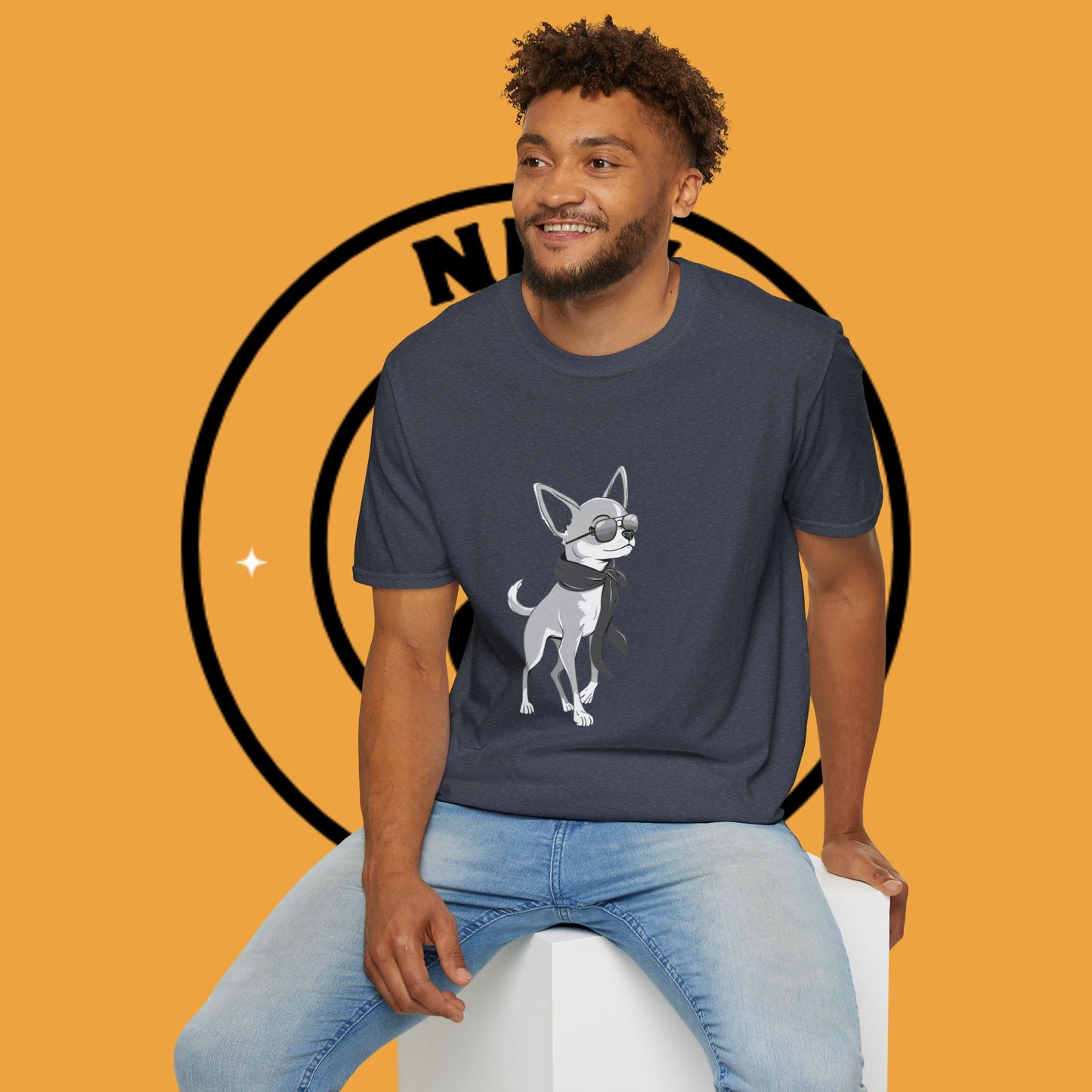 🕶️ Cool Chihuahua Sunglasses T-Shirt - Stylish Dog Aviator Scarf Tee | Hipster Pet Fashion Shirt 🕶️